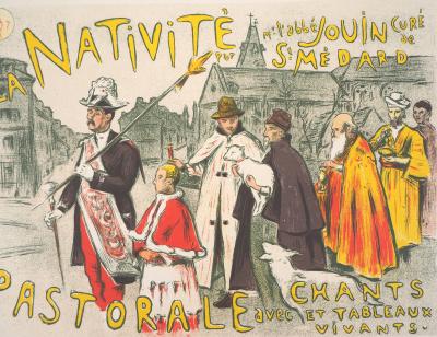 Étienne Adolphe MOREAU-NÉLATON : La Nativité - Lithographie originale signée, 1897 2