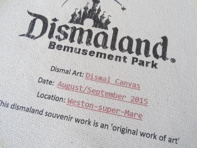 BANKSY (d’après) -  Spray de peinture sur toile - Original Dismaland 2