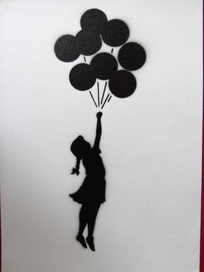 BANKSY (d’après) -  Spray de peinture sur toile - Original Dismaland 2