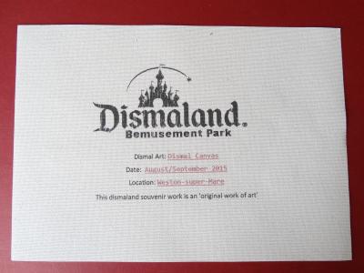 BANKSY (d’après) -  Spray de peinture sur toile - Original Dismaland 2