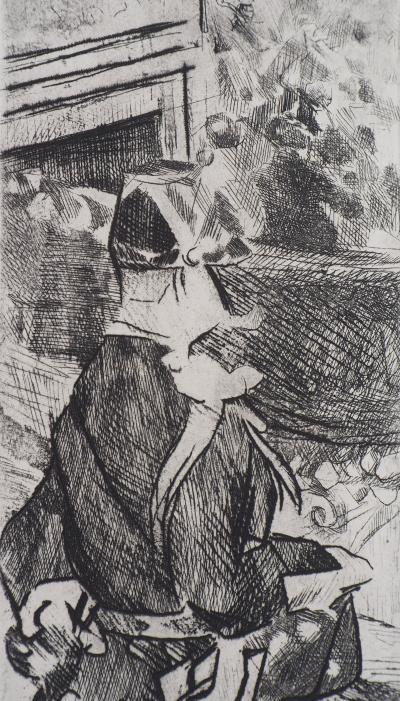 Jacques VILLON : Le garde du bal du Moulin rouge - Gravure originale Signée 2