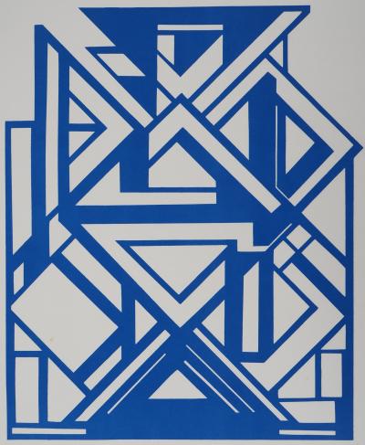 SALVADO - Structure bleue, 1978 - Lithographie (Galerie Carmen Martinez) 2