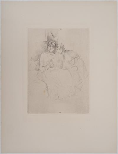 Berthe MORISOT : La leçon de dessin - Gravure Originale 2