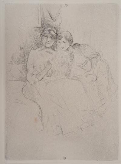Berthe MORISOT : La leçon de dessin - Gravure Originale 2