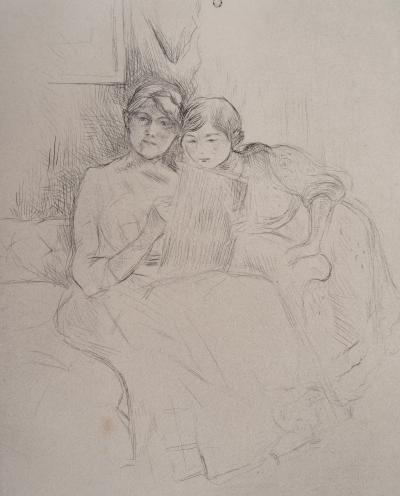 Berthe MORISOT : La leçon de dessin - Gravure Originale 2