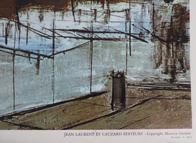 Bernard BUFFET : La Rochelle, le Vieux Port - Lithographie sur toile, Signée 2