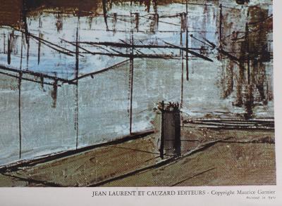 Bernard BUFFET : La Rochelle, le Vieux Port - Lithographie sur toile, Signée 2