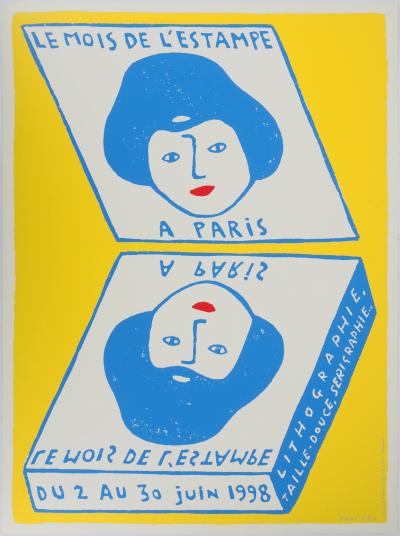 Paul COX - Le mois de l’estampe, 1998 - Sérigraphie signée 2