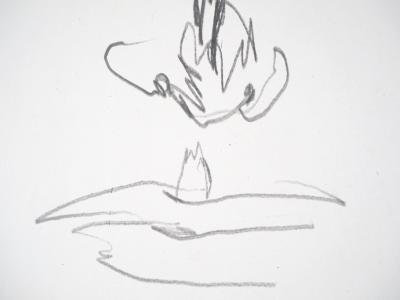 Émile GILIOLI - Visage masculin - Dessin original signé 2