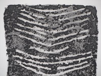 Raoul UBAC : Empreinte noire (Ardoise) - Gravure originale signée 2