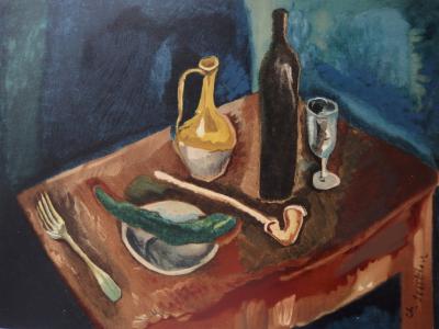 Chaïm SOUTINE : Nature morte à la pipe, Lithographie signée 2