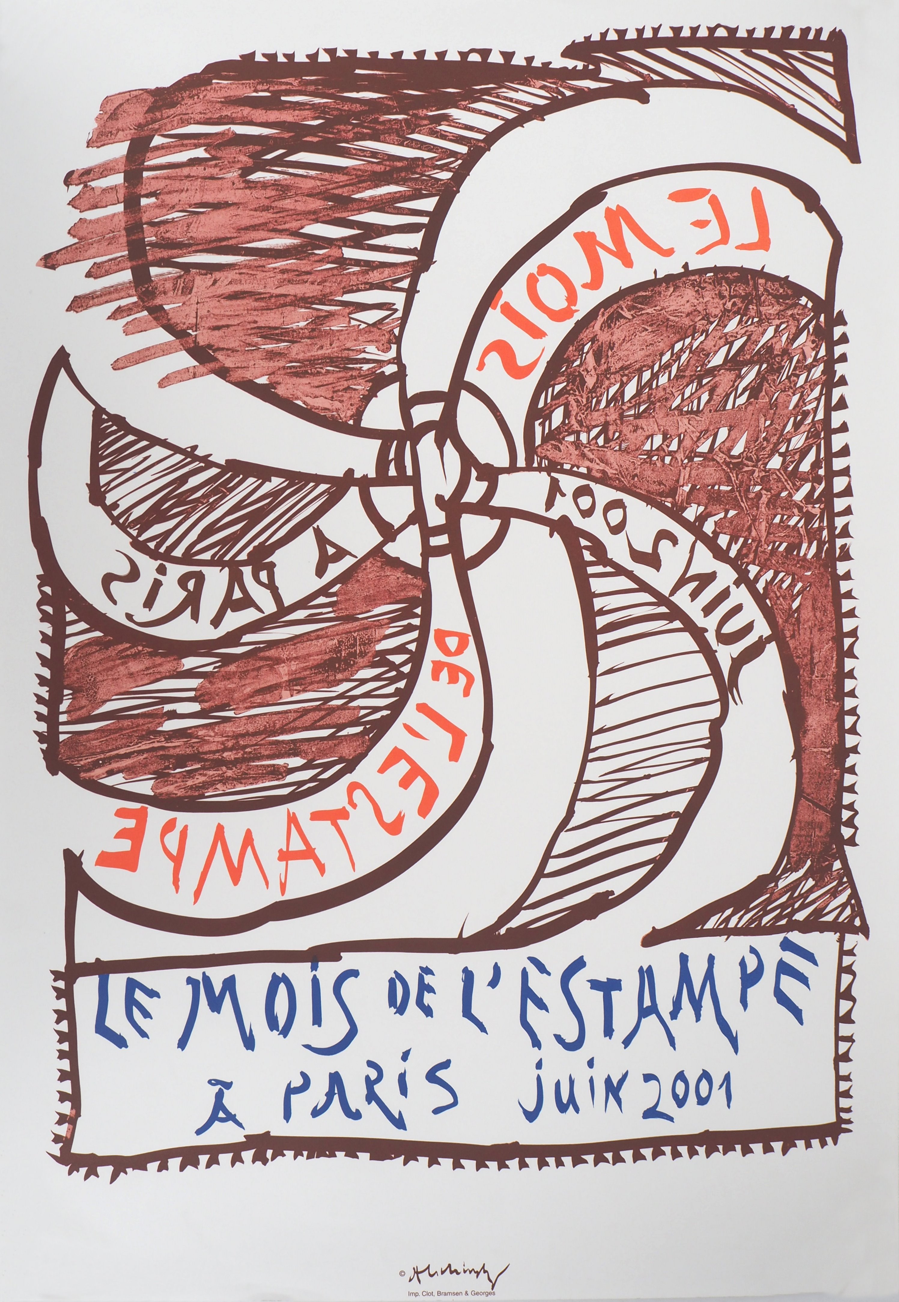 Lithographie Originale Pierre Alechinsky - Signée - Très Bon état