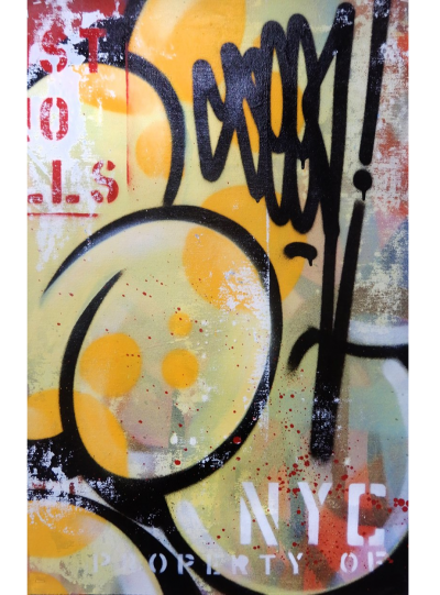 SEEN - Pnb, 2019 - Peinture originale sur toile 2