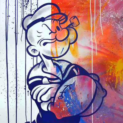 SEEN - Popeye, 2019 - Aérosol sur toile 2