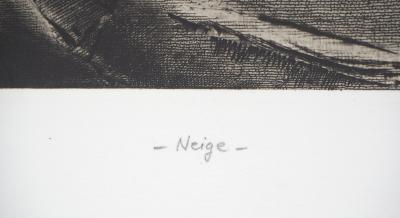 Etienne LODEHO : Neige - Gravure originale signée 2