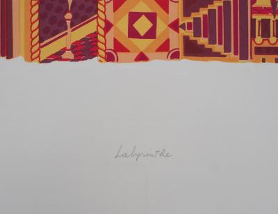 Chantal BISCHOFF  - Labyrinthe - Sérigraphie signée au crayon 2