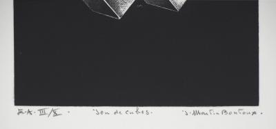Jean-Martin BONTOUX - Jeu de cubes - Gravure originale signée au crayon 2