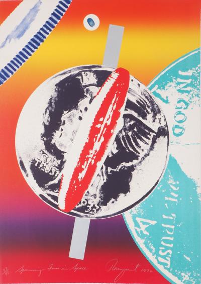 James ROSENQUIST : Spinning Faces in Space - Sérigraphie originale signée 2