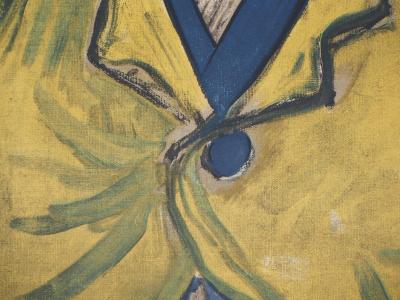 Vincent VAN GOGH (d’après) : Homme au chapeau bleu - Affiche lithographique originale d’époque 2