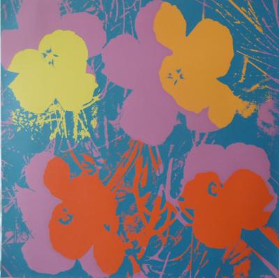 Andy WARHOL (d’après) - Poppy Flowers (Roses) - Sérigraphie Sunday B Morning 2