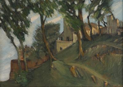 Alphonse QUIZET - Maisons au Pré Saint Gervais, Belleville, Huile sur toile signée 2