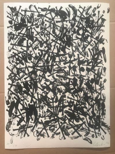 Günther UECKER - Sans titre - Lithographie originale 2