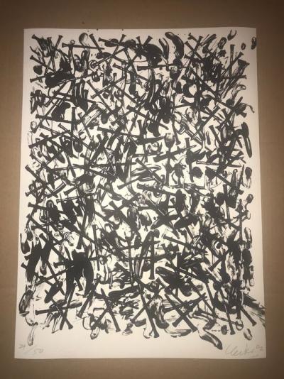 Günther UECKER - Sans titre - Lithographie originale 2