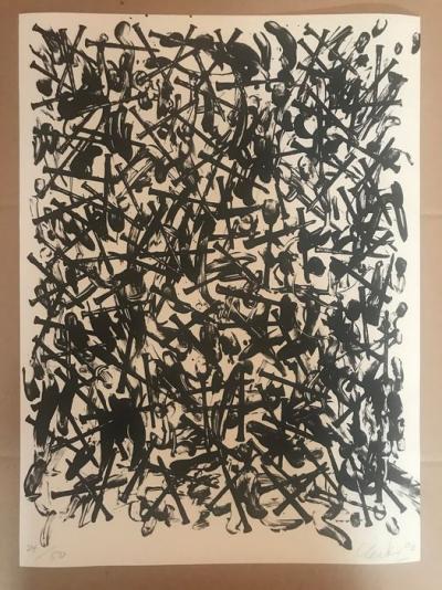 Günther UECKER - Sans titre - Lithographie originale 2