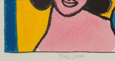 CORNEILLE - Femme et son tigre - Lithographie signée au crayon 2