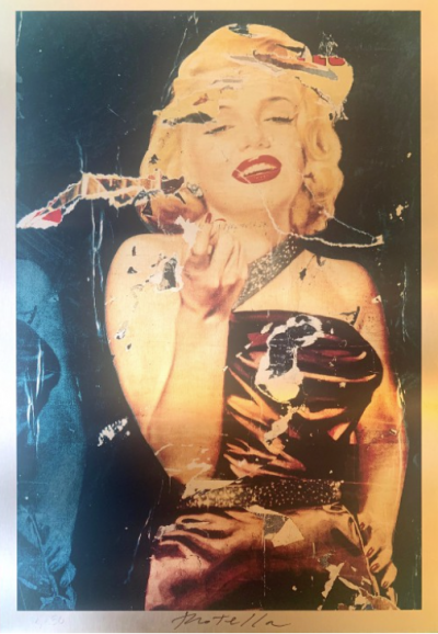 Mimmo ROTELLA - Marilyn (Beauté éternelle),  sérigraphies on plaque d’or 2