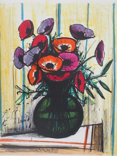 Bernard BUFFET : Les anémones - Lithographie originale, Signée au crayon 2