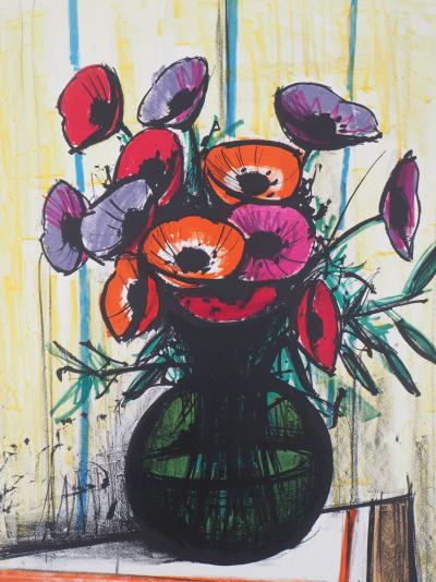 Bernard BUFFET : Les anémones - Lithographie originale, Signée au crayon 2