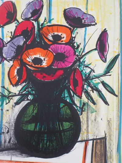 Bernard BUFFET : Les anémones - Lithographie originale, Signée au crayon 2