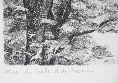 BÉLISAIRE : Des feuilles et des branches - Gravure originale signée 2