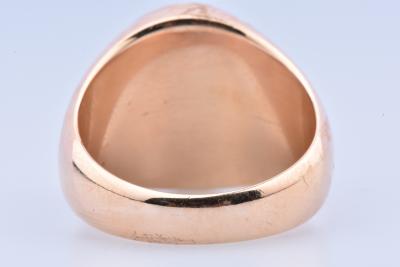 Bague chevalière homme en or jaune 18 carats, ornée d’un onyx 2