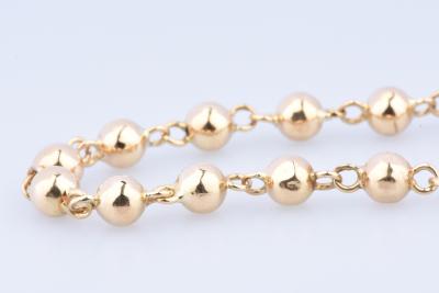 Bracelet boules en or jaune 18k,  chaine en maille boule 2