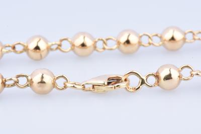 Bracelet boules en or jaune 18k,  chaine en maille boule 2