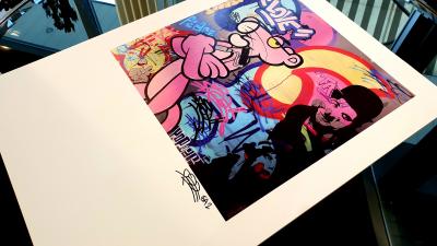FAT - Panther VS Chaplin - Sérigraphie signée 2