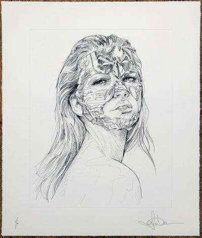Sandra CHEVRIER - La Cage et la trace du crayon - Gravure signée et numérotée 2