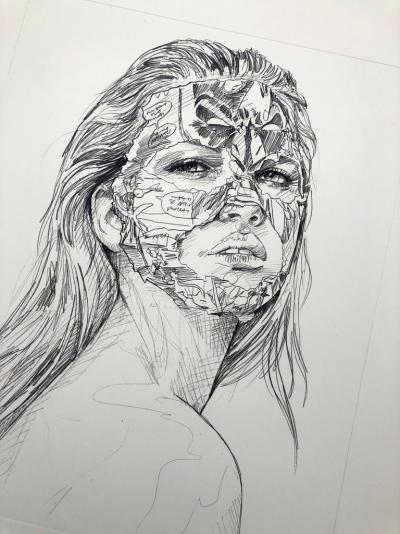 Sandra CHEVRIER - La Cage et la trace du crayon - Gravure signée et numérotée 2