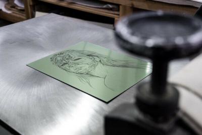 Sandra CHEVRIER - La Cage et la trace du crayon - Gravure signée et numérotée 2