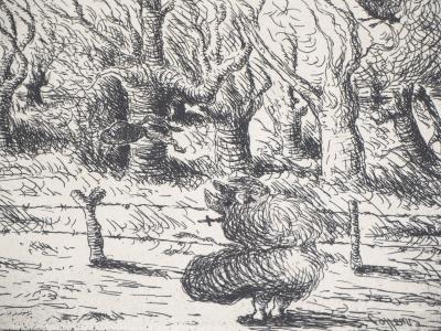 Patrick COPPENS : Coup de vent ! - Gravure originale signée 2