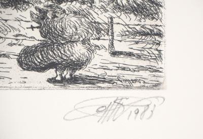 Patrick COPPENS : Coup de vent ! - Gravure originale signée 2