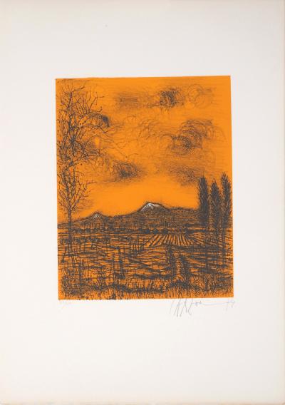 Jean CARZOU : Montagne en Arménie - Lithographie originale signée 2