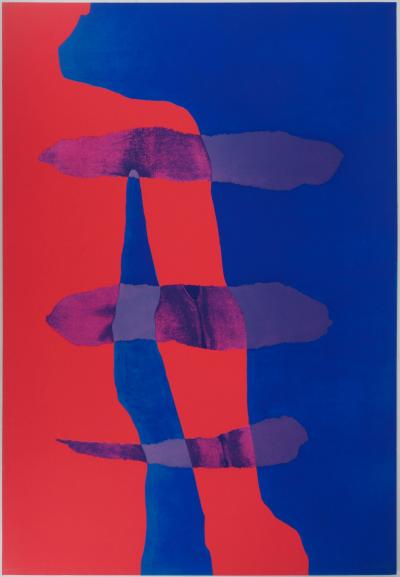Jean de GASPARY : Humanité rouge - Sérigraphie Originale Signée 2