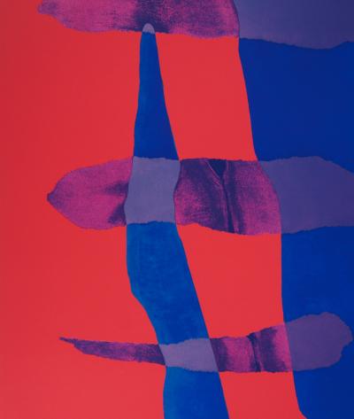 Jean de GASPARY : Humanité rouge - Sérigraphie Originale Signée 2