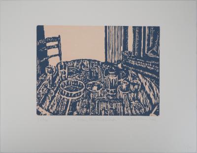 Jan Peter THORBECKE : A table - Lithographie Signée 2