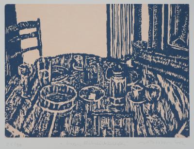 Jan Peter THORBECKE : A table - Lithographie Signée 2