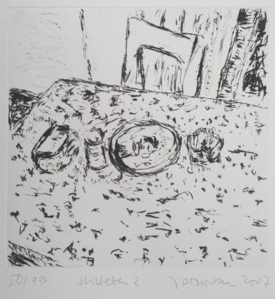 Jan Peter THORBECKE : La table à manger - Gravure Signée 2