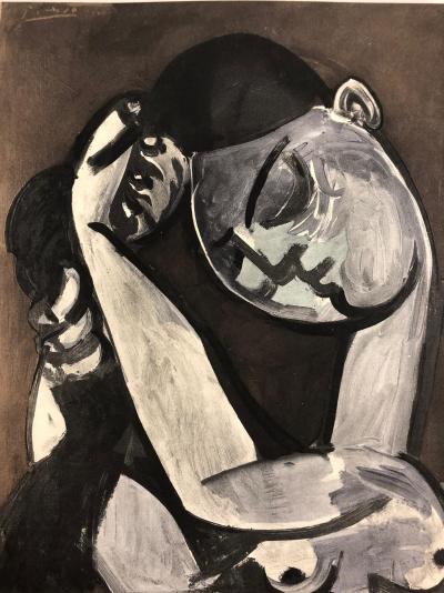 Pablo Picasso (d’après) - Femme se coiffant - Pochoir 2